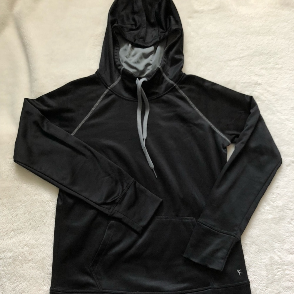 Cowl neck drawstring activewear hoodie